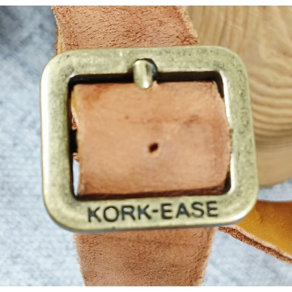 Womens Kork-Ease Tia Brown Leather Platform Block Heel Sandals Sz 10 Chunky Boho - Picture 7 of 14